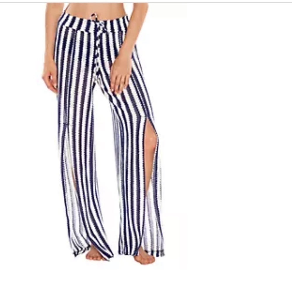 Isabella Rose Ship Ahoy Swim Pants in Navy & White